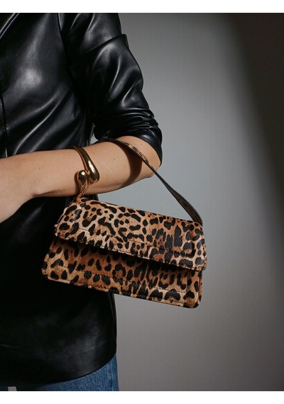 Glemix Kate Leopar Çapraz Askılı Kadın E L Ve Omuz Çantası Leopar