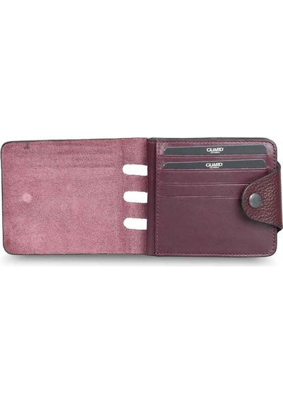 Guard Bordo Hakiki Deri Yatay Model Patlı Spor Erkek Cüzdan // Grd260225wt1079 Diğer