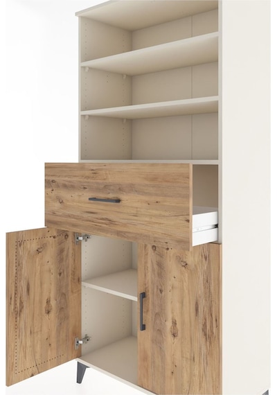 Hyperion Dolap 4 Raflı Tek Çekmeceli 2 Kapaklı 88x44x195 Aytaşı-çam Aytası