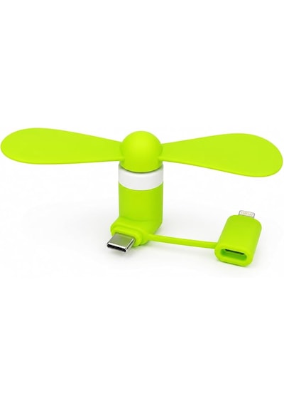 Caselka Telefon Soğutucu Mini Usb Fan Apple iPhone Uyumlu, İpad, Android 2'si 1 Arada Sessiz Çalışma, Taşınabilir Tasarım, Usb Bağlantılı, Mini Pervane Renk