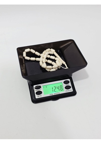 Kesme Fildişi Tesbih 12,45 Gram - Koleksiyonluk Fil Dişi Tespih F028