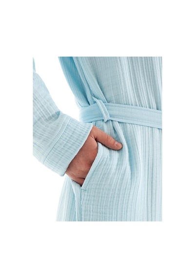 Unisex Kimono Müslin Bornoz + Havlu Seti Mint-mınt Mint