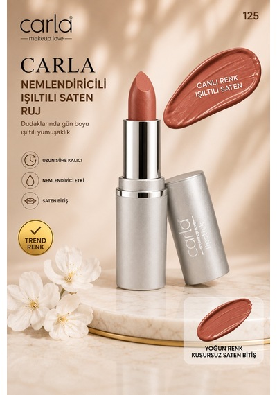 Nemlendiricili Işıltılı Saten Bitişli Ruj Lumicare Lipstick No: 125 0