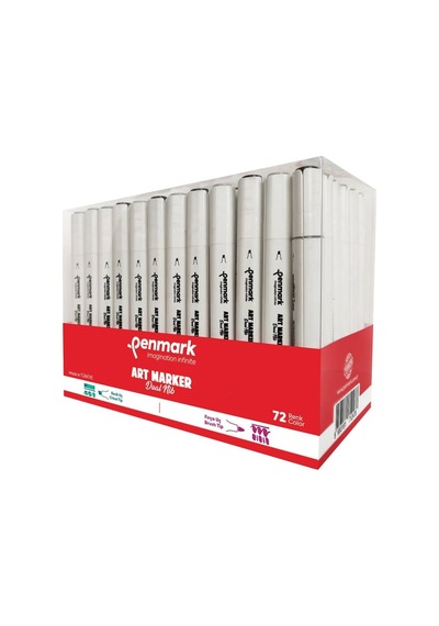 Penmark Art Marker Dual Nib Fırça Uç + Kesik Uç 72 Renk Set Yerl