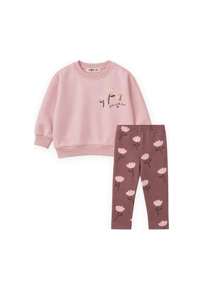 Cigit Taytlı Mevsimlik T-shirt Takım 1-7 Yaş Pudra Pembe