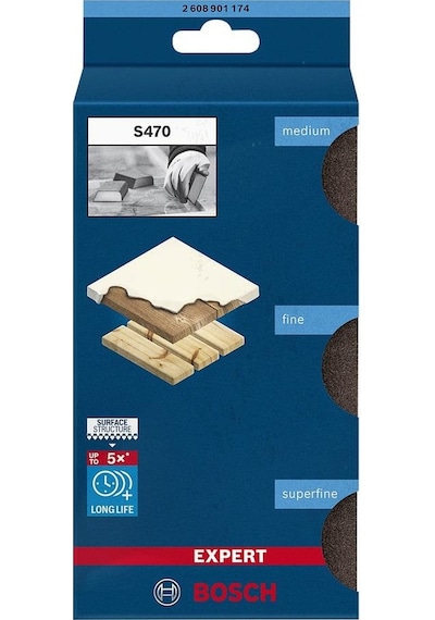 Bosch Expert S470 Sünger Zımpara 3'lü Set 69 x 97 x 26 MM - 2608901174