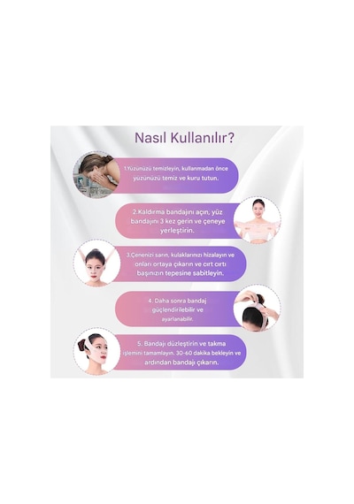 Tek Katmanlı V-yüz Lifting Sıkılaştırıcı Çene Maskesi, V-line Şekilli, Yüz Germe Kemeri Tek Katmanlı V-yüz Lifting Sıkılaştırıcı Çene Maskesi, V-line Şekilli, Yüz Germe Kemeri