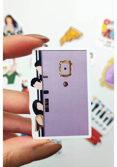Friends Sticker Paketi 20 Parça Kaliteli Su Geçirmez Etiket Seti Çok Renkli