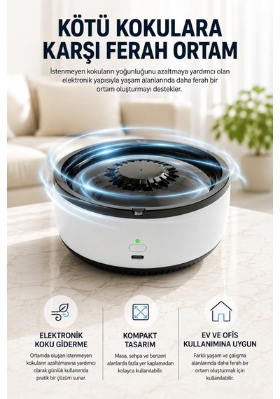 Astraltech Küllük Duman Giderici Temizlenebilir Elektronik Pilli