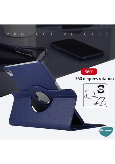 Lenovo Tab P11 Pro 2.nesil İçin Kılıf Zab50094tr 360 Rotating Stand Deri Tab P11 Pro 2.nesil İle Uyumlu Kılıf - Kırmızı