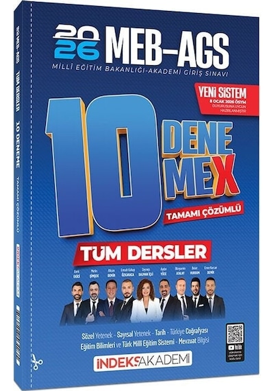Yeni Ags Sistemi - İndeks Akademi 2026 Meb-ags Tüm Dersler 10 Denemex Çözümlü İndeks Akademi Yayıncılık