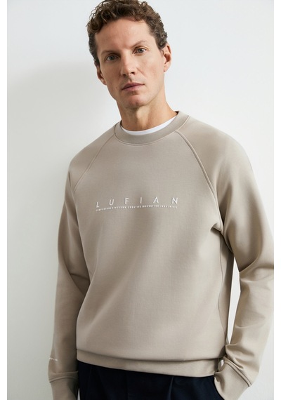 Lufian Cooper Erkek Sweatshirt 112030198 Bej