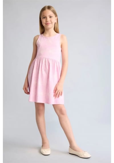 Defacto Kolsuz Penye Pembe Elbise Kız Çocuk H2700a826hspn453 Pembe-pn453