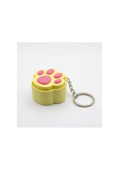 Mekanik Mavi Switch Kedi Patisi Fidget Anahtarlık - Pastel Sarı & Pembe Stres Giderici Sarı