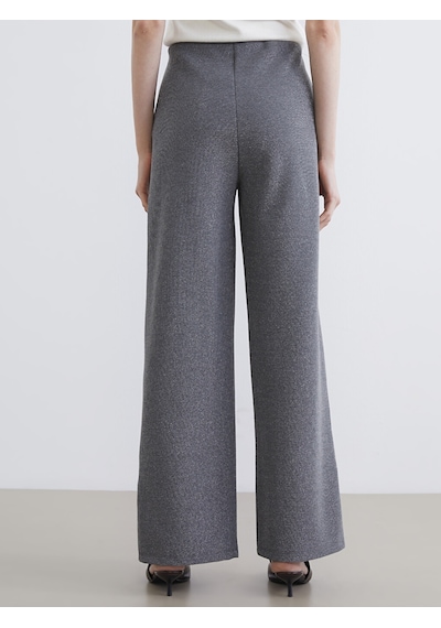 Lcw Modest Gri Beli Lastikli Geniş Paça Kadın Pantolon