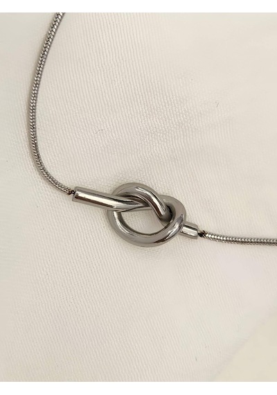 Düğüm Model Silver Renk Bileklik Gold
