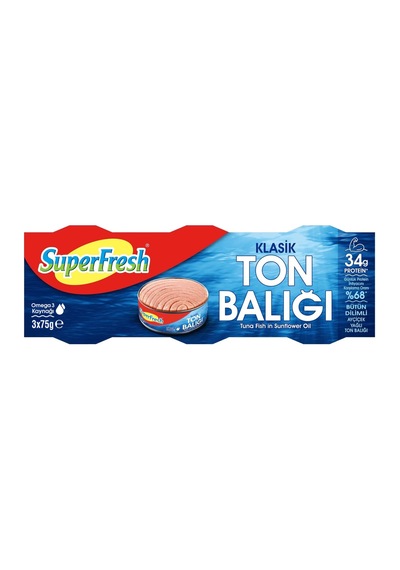 3 Adet Superfresh Klasik Ton Balığı 3x75 G