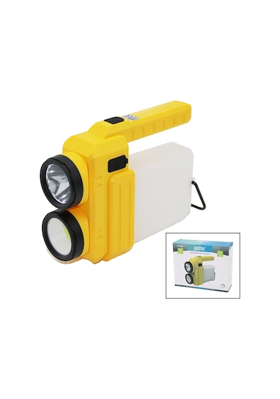 3ü 1 Usb Şarjlı 1500lm Cob+smd El Feneri Powerbank Işık Ayarlı