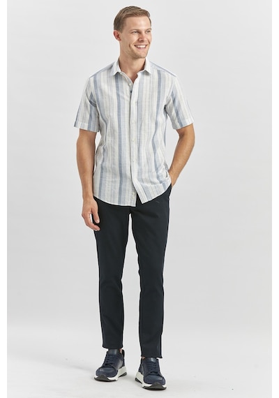 İmza Koyu Lacivert Kısa Kollu Çizgili Armürlü Pamuklu Casual Slim Fit Dar Kesim Gömlek 1004240243 Koyu Lacivert İmza Koyu Lacivert Kısa Kollu Çizgili Armürlü Pamuklu Casual Slim Fit Dar Kesim Gömlek 1004240243 Koyu Lacivert
