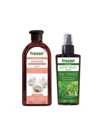 Tresan Sarımsak Onarıcı Bakım Şampuanı 300 ML + Saç Toniği 125 ML