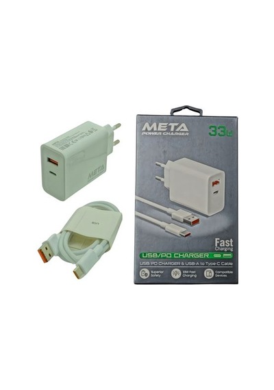 Meta Mpm11ac 33w Usb/pd & Usb-a To Type-c Kablo