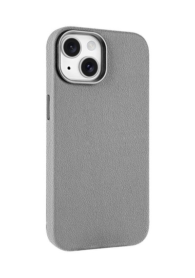 Apple Uyumlu iPhone 14 Kılıf Magsafe Şarj Özellikli Pu Deri Redclick Adora Kapak - Koyu Gri