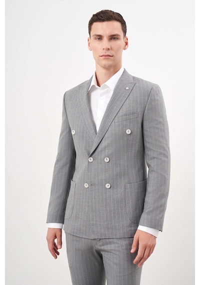 Morven Erkek Gri Poliviskon Trend Kruvaze Slim Fit Sivri Yaka Takım Elbise 25ms001001100 Gri Morven Erkek Gri Poliviskon Trend Kruvaze Slim Fit Sivri Yaka Takım Elbise 25ms001001100 Gri