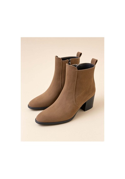 37brandshoes Süet Bilek Botlar Bej Bej