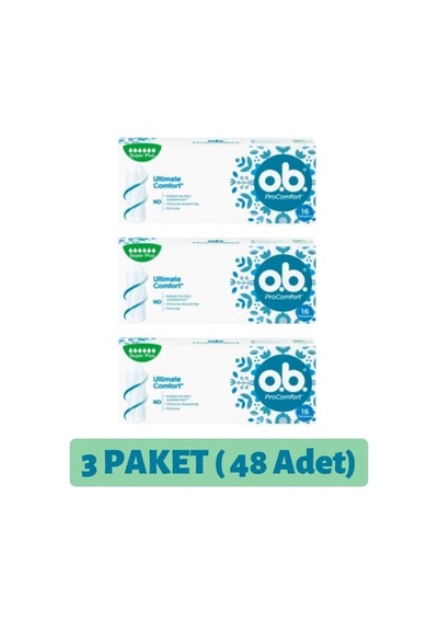 O.b. Procomfort Tampon Süper Plus 16'li 3 Paket Toplam 48 Adet