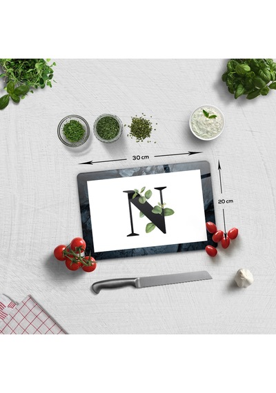 Decorita Cam Kesme Tahtası - Cam Kesme Tablası Harfli Tasarım N 20 CM x 30 CM