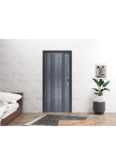 Penguen Akordiyon Kapı Antrasit Renk En 73-87 Cm Arası Boy 220 Cm