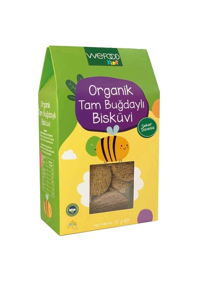 1 Adet Wefood Kids Organik Tam Buğdaylı Bisküvi 55 Gr