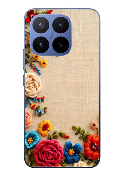 Xiaomi 17t Pro Uyumlu İşlemeli İğne Oyası Baskılı Silikon Kılıf Renkli