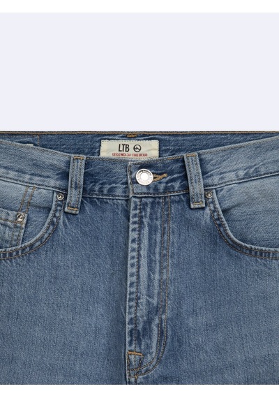 LTB Vanetta Zıp Fermuarlı Düz Paça Mid Indigo Jean Pantolon Mavi