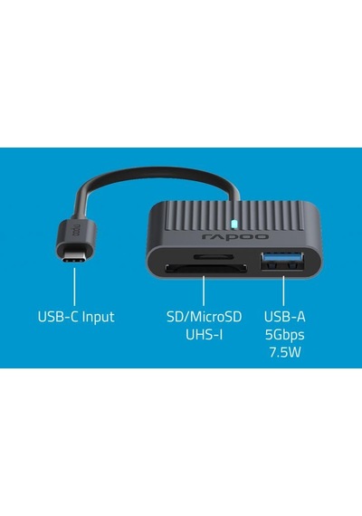Rapoo UCR-3001 3-In-1 USB-C Kart Okuyucu