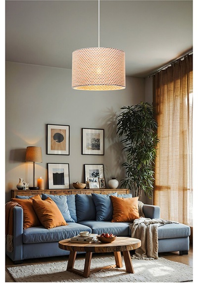 Modelight Nara 30luk Sarkıt Turuncu Artı Desen Çok Renkli