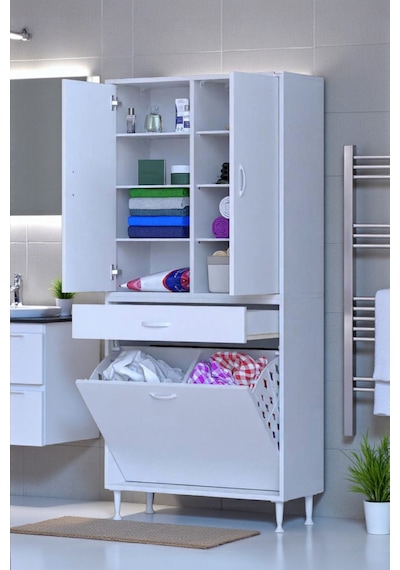Eliusta Reli Dolap Beyaz Çok Kullanımlı 75 Cm Eninde Banyo Dolabı 75x171x32,5 Cm 2 Kapak 6 Raf Dolap Beyaz Eliusta Reli Dolap Beyaz Çok Kullanımlı 75 Cm Eninde Banyo Dolabı 75x171x32,5 Cm 2 Kapak 6 Raf Dolap Beyaz