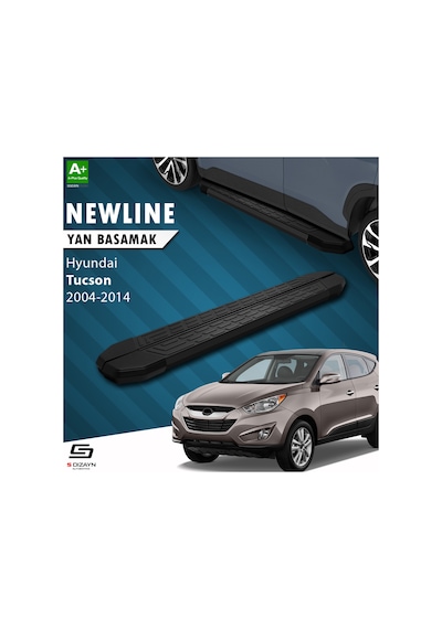 S-dizayn Hyundai Tucson 2 Newline Siyah Yan Basamak 173 Cm 2004-2014 A+ Kalite