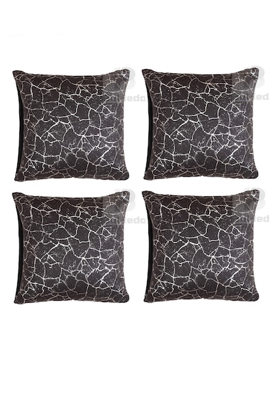 Soho Kumaş Altın Varak Desenli Dekoratif 4'lü Kırlent Yastık Kılıfı Seti 42 x 42 CM