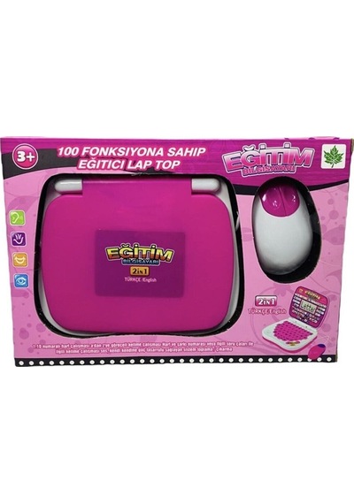 Gemril Eğitici Laptop 100 Fonksiyon Ingilizce Ve Türkçe Bilgisayar Pembe