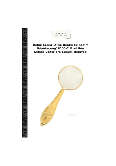 Delux Serisi -altın Renkli 5x-45mm Büyüteç-mg18155-7 Özel Gün Koleksiyonerlere Sunum Hediyesi