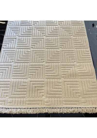 Hoom Rugs Design 1062 Bej Yumuşak Dokulu Desensiz İskandinav Halı Bej