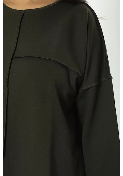 Lady Majestic Cotton 1. Kalite Büyük Beden Özel Tasarım Eşofman Takımı Haki