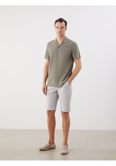 Lcwaıkıkı Classic Haki Regular Fit Modal Karışımlı Erkek Gömlek