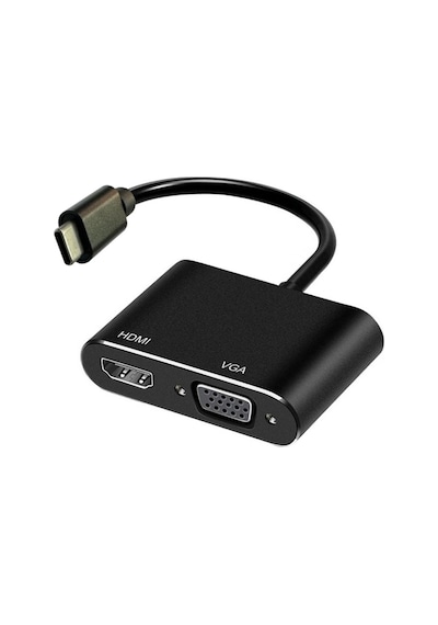 Type C To Hdmı+vga Çevirici Dönüştürücü Adaptör Usb C Çevirici