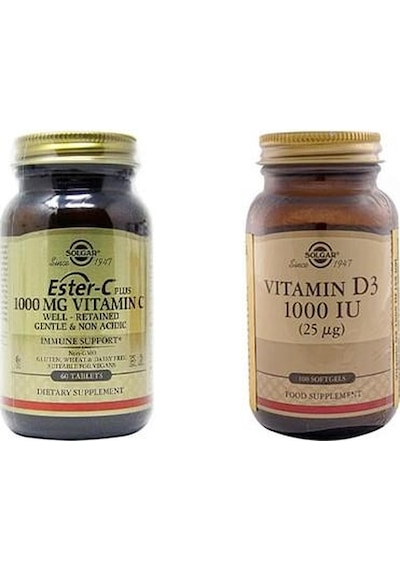 Solgar Ester-C Plus 1000Mg 60 Tablet Solgar Vitamin D3 100 Tabl
