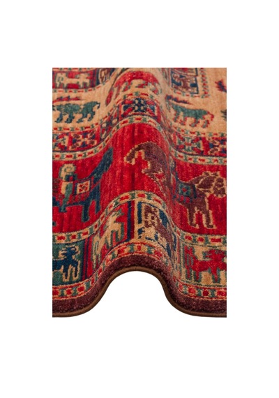 Hoom Rugs Cadis Kdm 08 Red Yeni Zelanda Yünü El Emeği Kara Tezgah Halısı Kırmızı