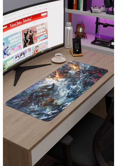 Dota 2 Kaymaz Dikişli Kauçuk Oyuncu Mousepad V4 - 70x30 Xl Gaming Mouse Pad Fare Altlığı