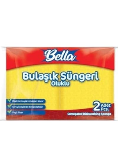 Oluklu Bulaşık Süngeri 2'li