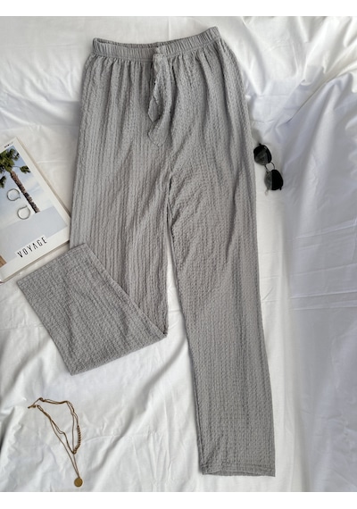 Intive Cool Comfort Waffle Kumaş Pamuklu Nefes Alabilir Basic Yazlık Jogger Pantolon Cepsiz Gri Intive Cool Comfort Waffle Kumaş Pamuklu Nefes Alabilir Basic Yazlık Jogger Pantolon Cepsiz Gri